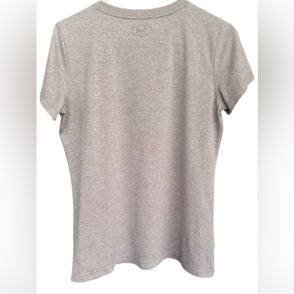 3/$12 SALE Under Armour Women’s Gray T-Shirt with Pink Logo - Picture 2 of 4